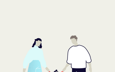 Illustration Paar mit Kind